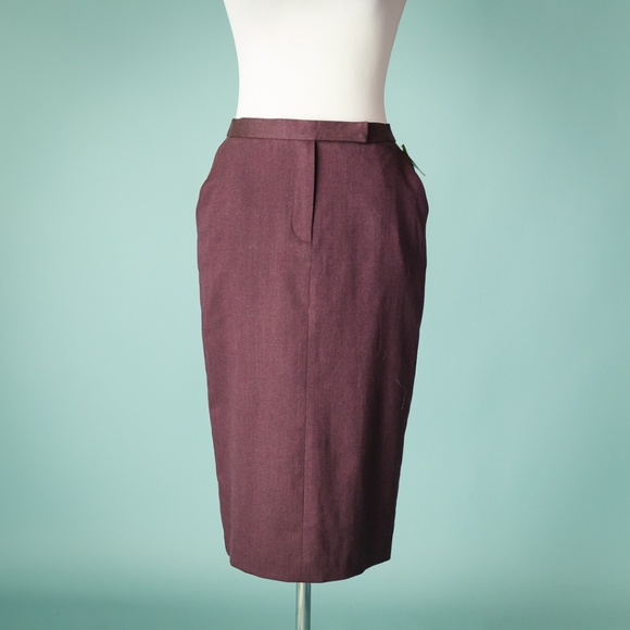 Orvis Dresses & Skirts - Orvis 6 Burgundy Red Pencil Straight Wool Skirt